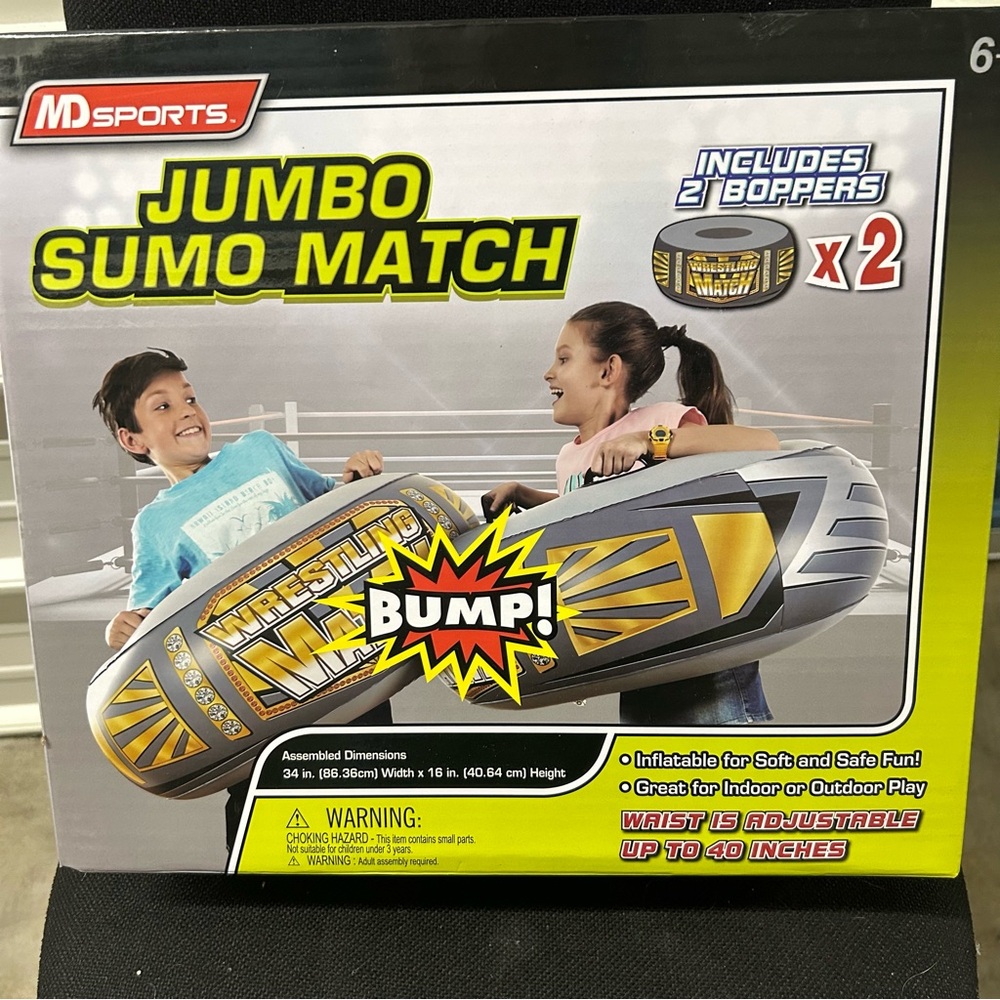 MD Sports Jumbo Sumo Match Includes 2 Inflatable Boppers